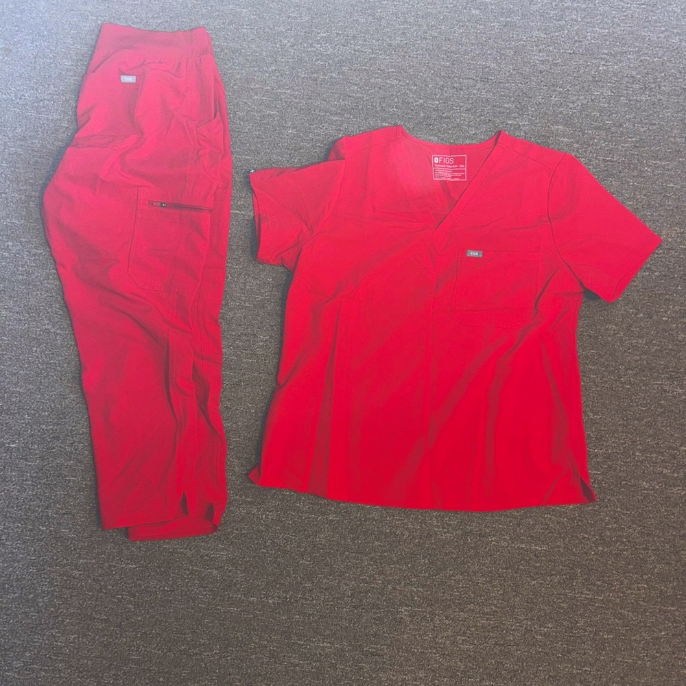 Pair of Vibrant Figs Scrubs. Top- XXL, bottom- XL Petite